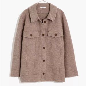 NWT Madewell Boiled Wool Shirt-Jacket Size M